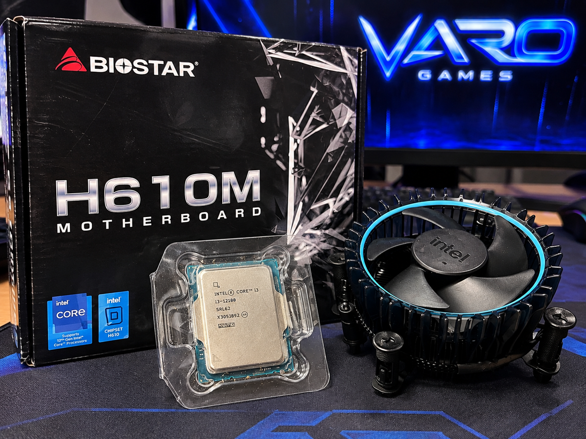 Kit Intel Core i3-12100 + BIOSTAR H610MH V6.2 + Cooler Intel